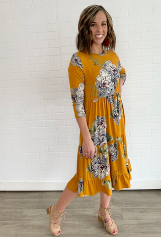 yellow Juniper Floral Dress