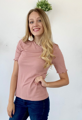 Blush Paris Ribbed Top