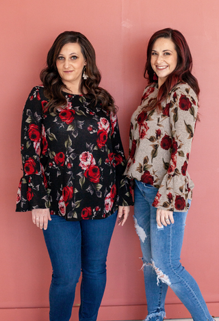 Jessi Floral Tops with jeans