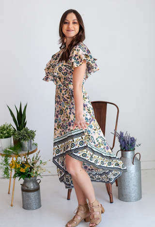 Ruffle wrap dress