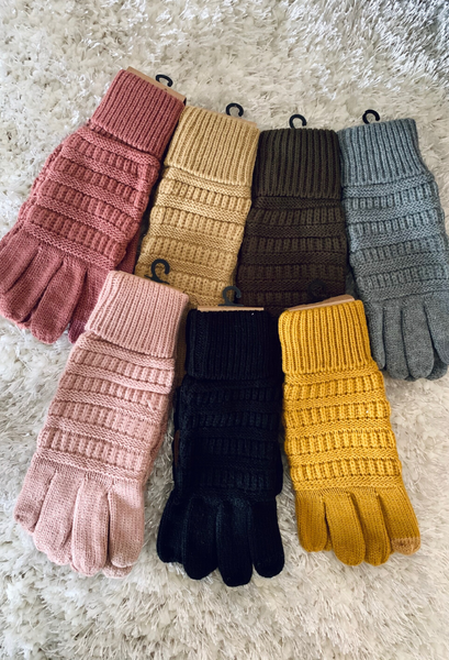 C.C Knitted Touch screen gloves