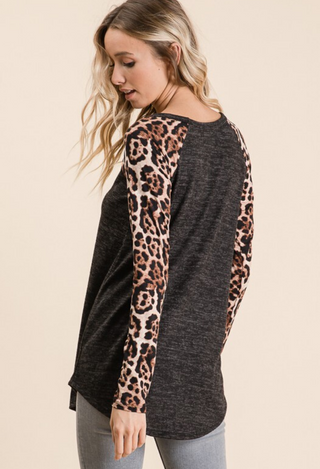 black leopard top