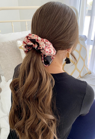 Luxe scrunchies in floral