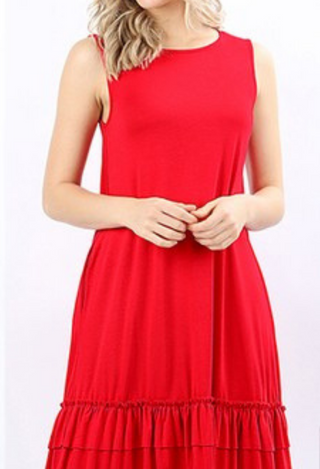 red tank dress