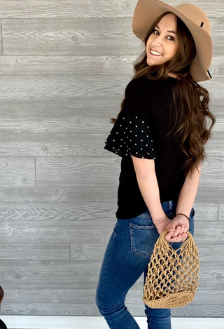 tan mesh bag