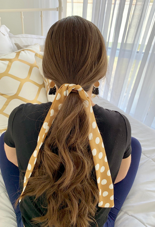 yellow dot Skinny scarf