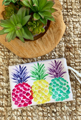 Pineapple makeup bag