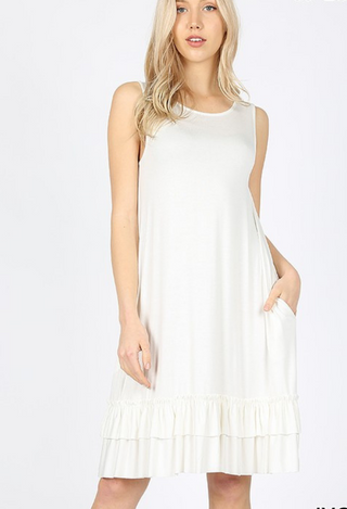ivory tank dress