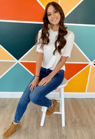 ivory Paris Ribbed top