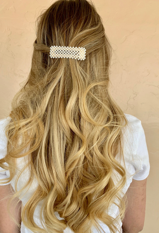 Pearl Hair Clip Rectangle
