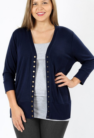 navy sweater cardigan