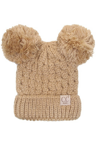 beige kids hat