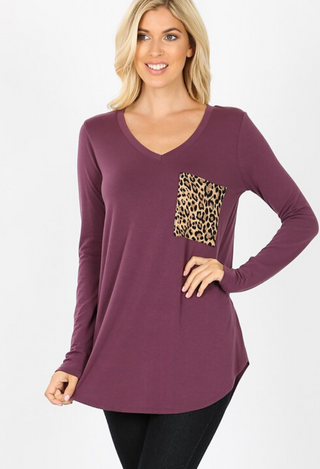 Eggplant long sleeve top