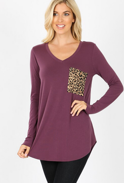 Leopard Pocket Top