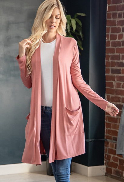 Caraway Duster-Dusty Rose