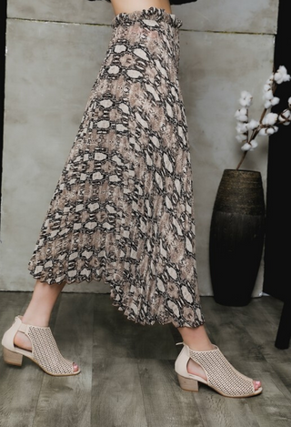 Animal Print Midi skirt