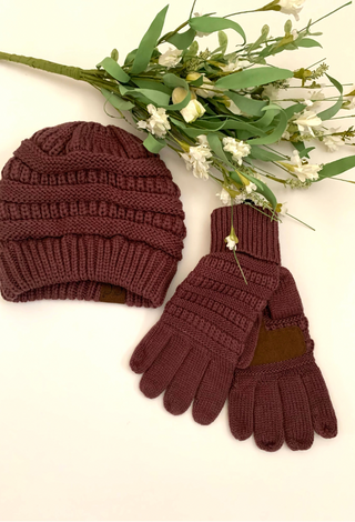 coco berry hat and gloves