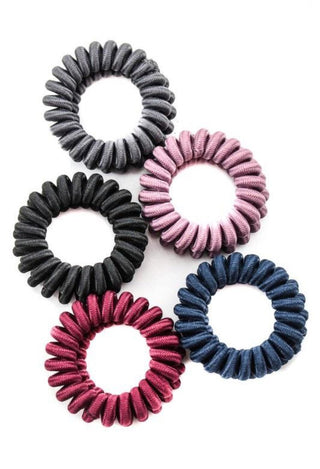 Spiral hair bands in velvet