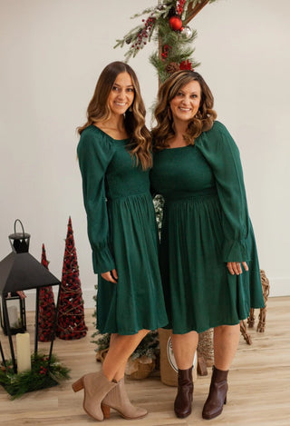 Dana boots with green dress