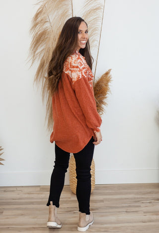 Aztec Ribbed Jacket back view