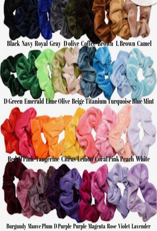 velvet hair scrunchies