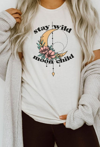womens stay wild moon child graphic tee