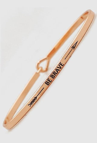 be brave bracelet in rose gold