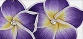 purple tropical earrings