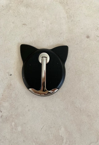 kitty phone grip in black