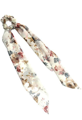 cream rose floral hair scarf