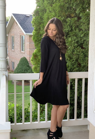 Addison Black Sweater Dress