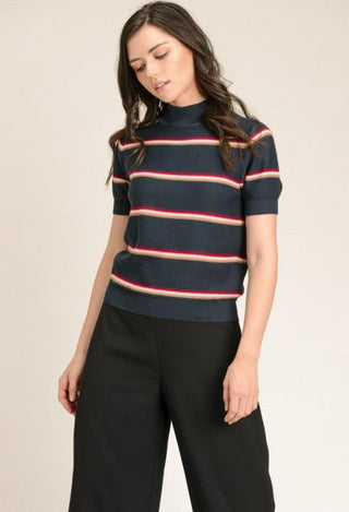 Stripe mock sweater