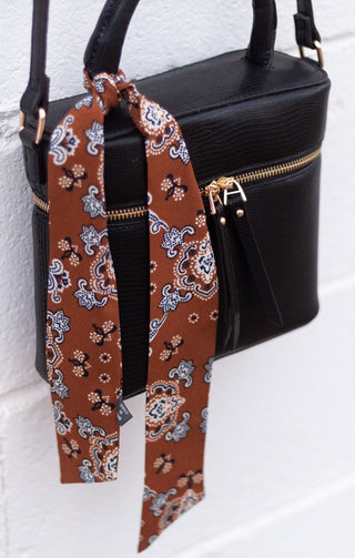 brown paisley scarf