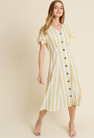 yellow stripe dress