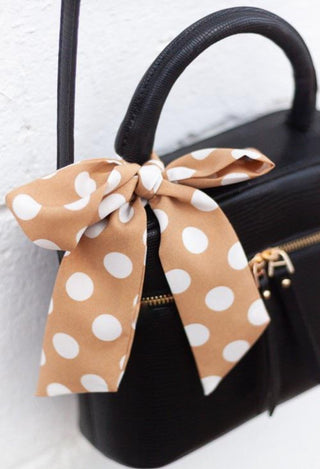 taupe dot scarf