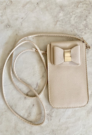 Cream crossbody bag