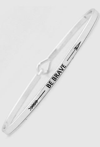 Be Brave bracelet in silver