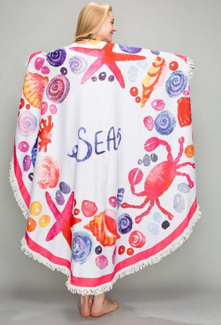 round beach towel in SEA