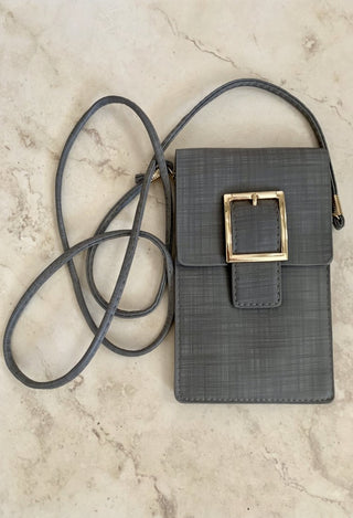 grey crossbody bag