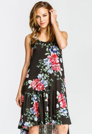 black floral Beach dress