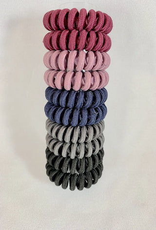 Spiral hair bands in velvet