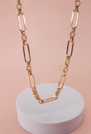 Rectangle link necklace  