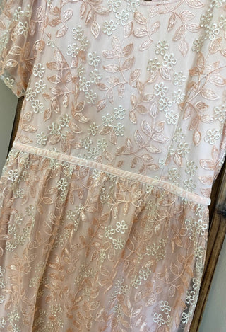 pink lace dress