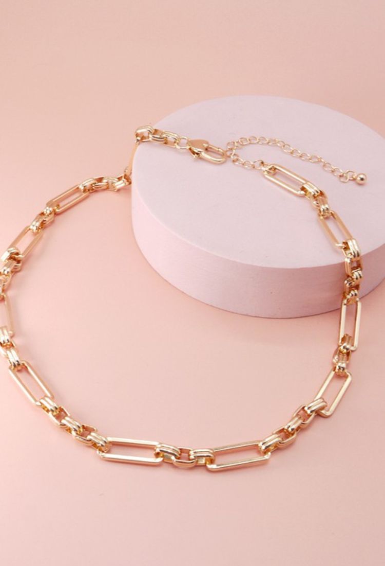 Rectangle Link Necklace
