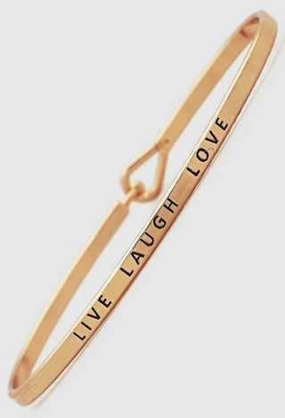 Live Laugh Love Bracelet in gold