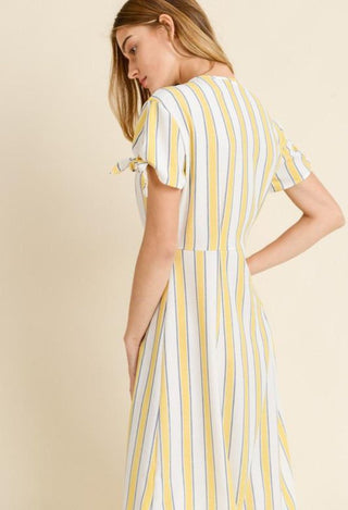 yellow stripe dress