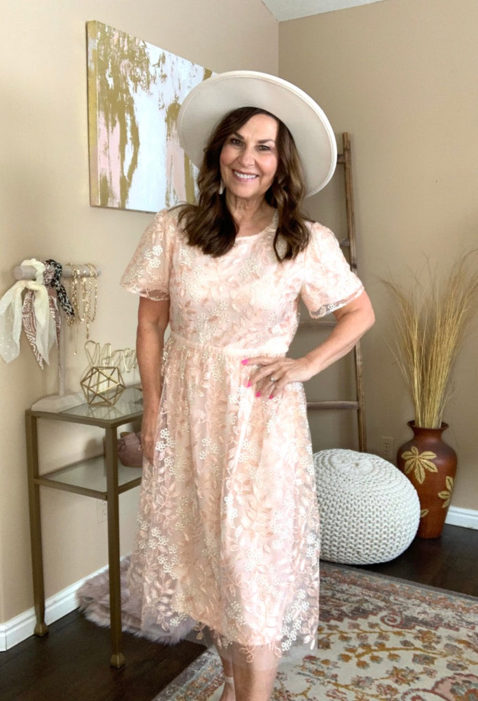 Demerie Embroidered Fit & Flare Dress Dot Dot Dream Demerie Embroidered Fit & Flare Dress Dot Dot Dream