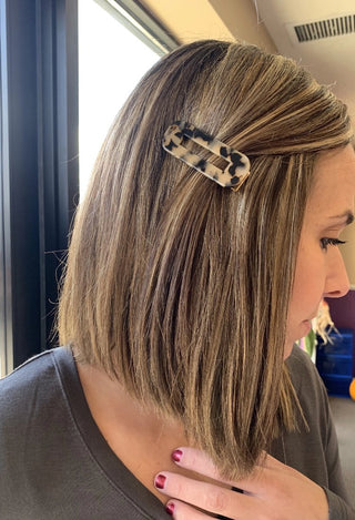 Marble Hair Clip beige