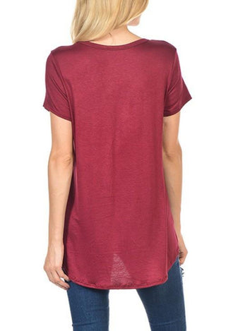 burgundy top back view