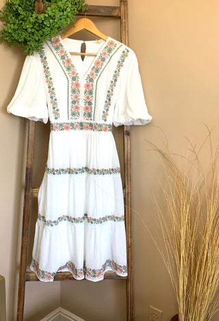 White Bohemian dress